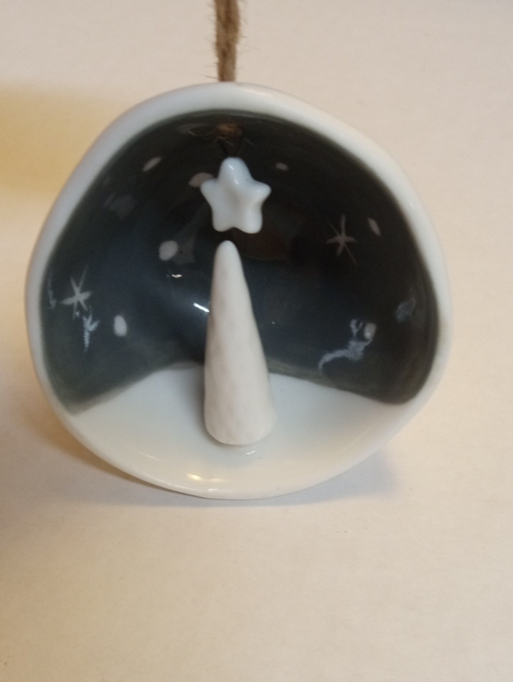 East of India "Merry Christmas" Half Porcelain Bauble